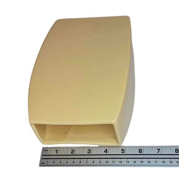 Vintage 2003 Haeger Yellow Pottery Pillow Vase Rectangular With Curved Sides 8" - Picture 10 of 13